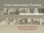 Crisis Intervention Training - slide 1