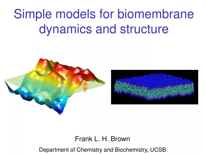 simple models for biomembrane dynamics