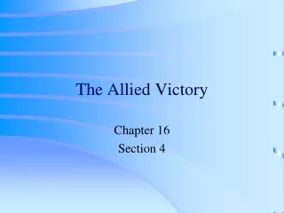 the allied victory