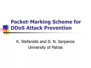 Packet-Marking Scheme for DDoS Attack Prevention