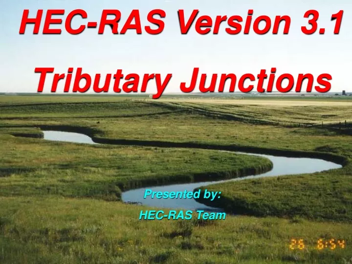 hec ras version 3 1 tributary junctions
