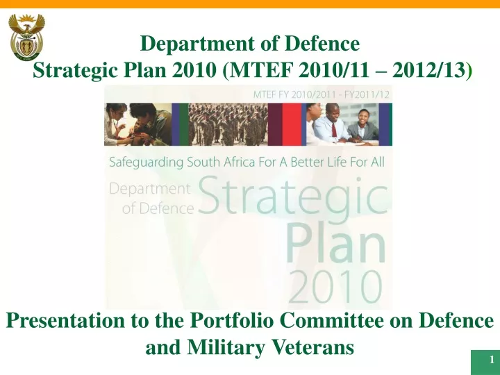 department of defence strategic plan 2010 mtef