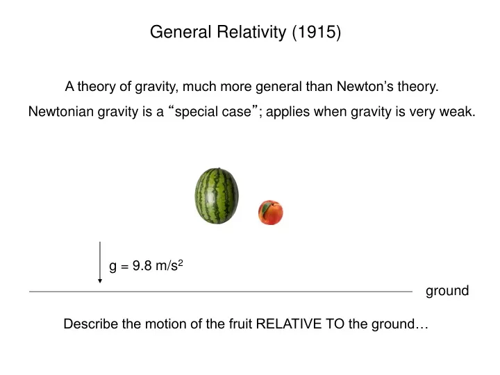 general relativity 1915