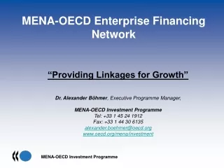 MENA-OECD Enterprise Financing Network