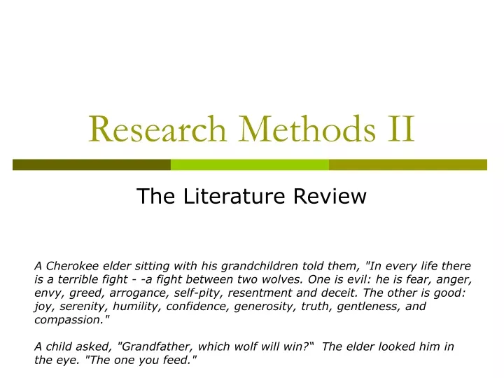 research methods ii
