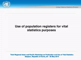 Use of population registers for vital statistics purposes