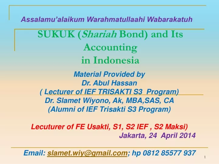 sukuk shariah bond and its accounting in indonesia