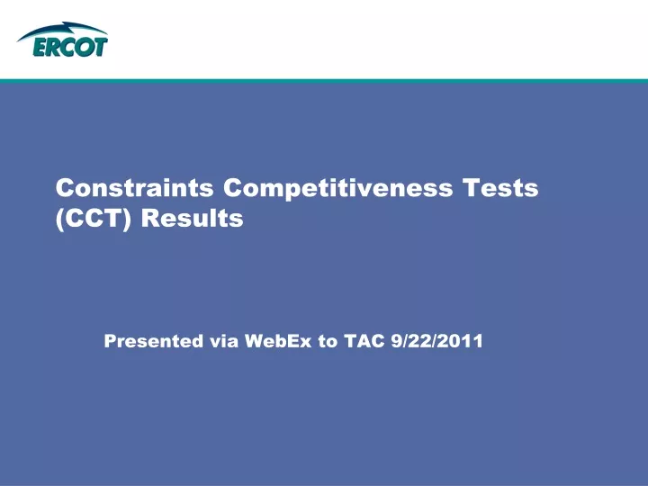 presented via webex to tac 9 22 2011