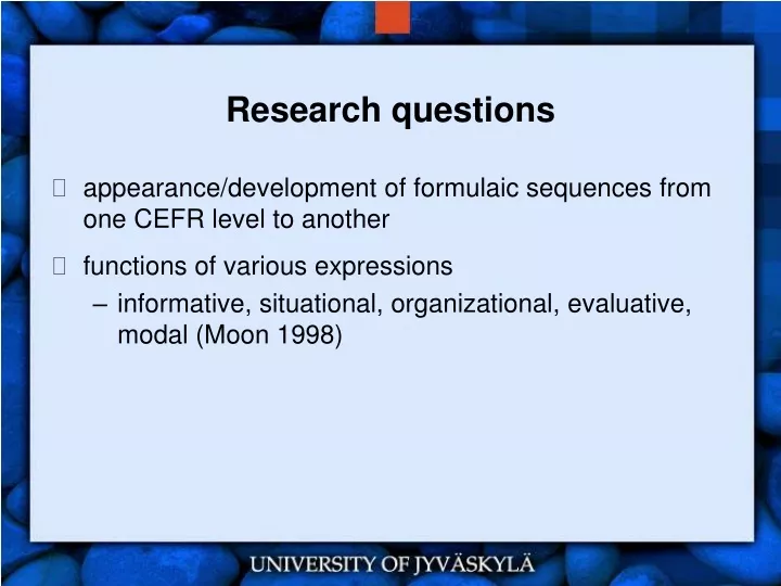 research questions