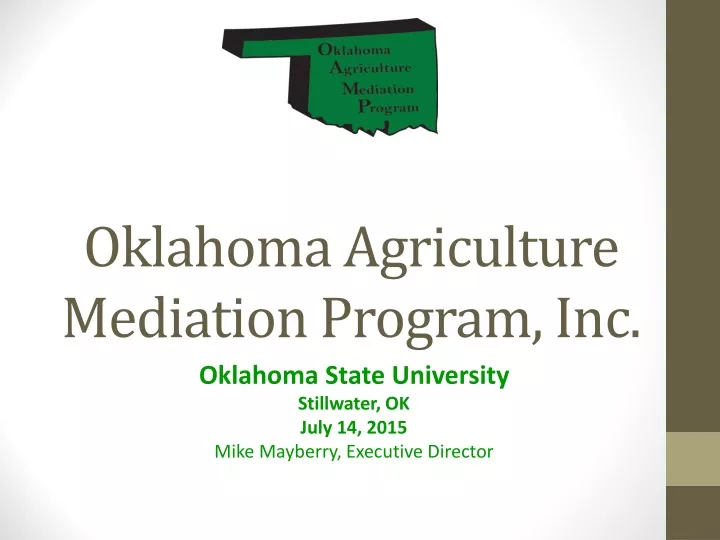 oklahoma agriculture mediation program inc