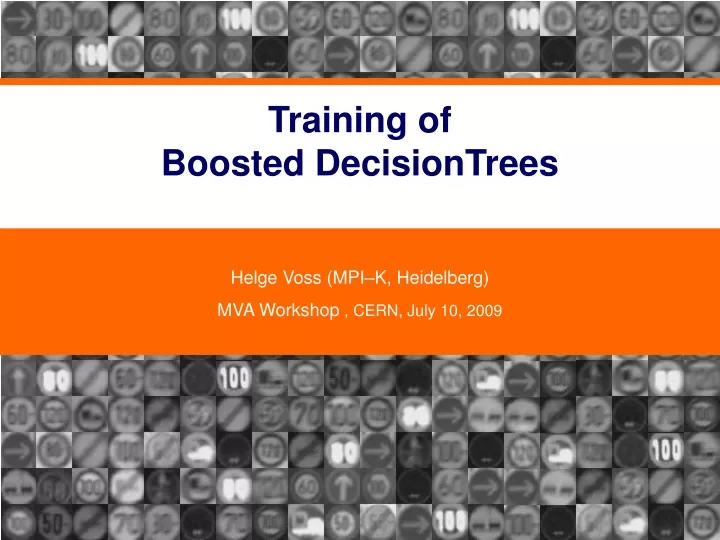training of boosted decisiontrees