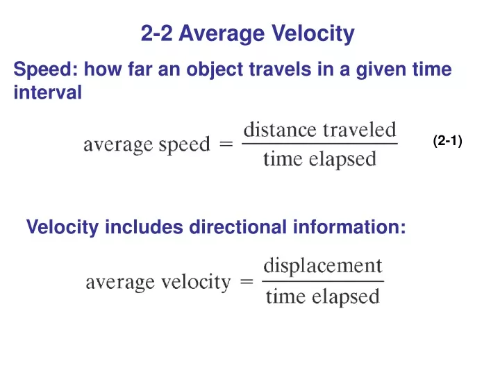 2 2 average velocity