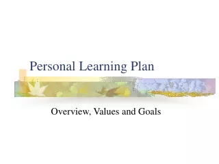 Personal Learning Plan