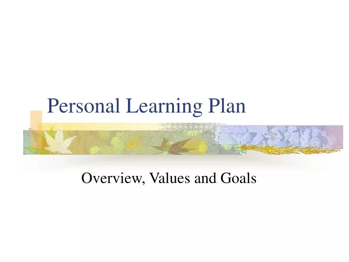 personal learning plan