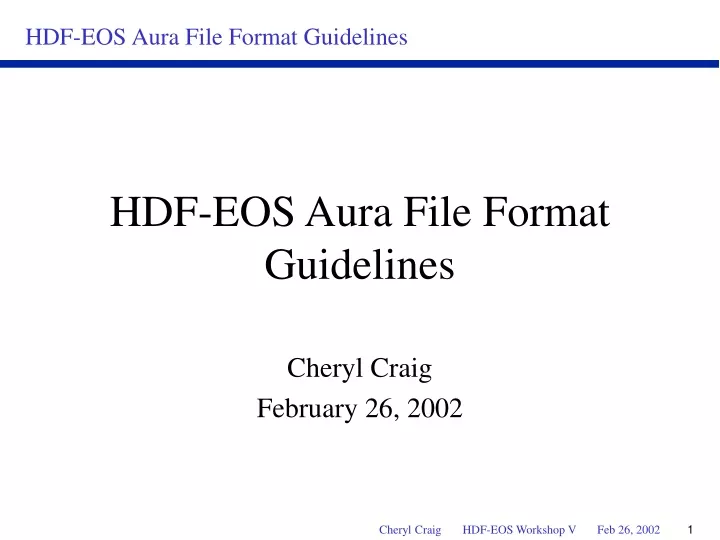 hdf eos aura file format guidelines