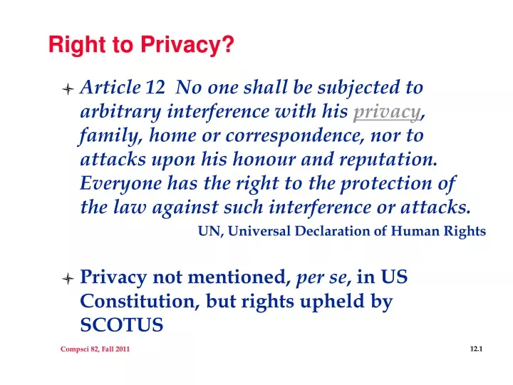 right to privacy
