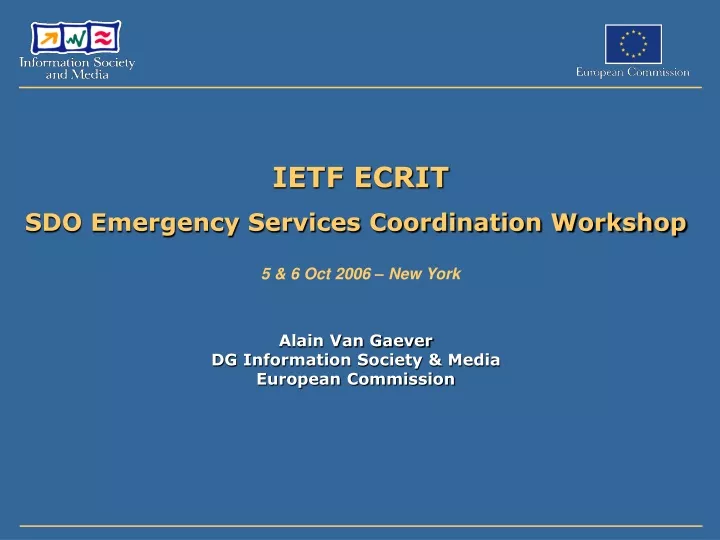 ietf ecrit sdo emergency services coordination