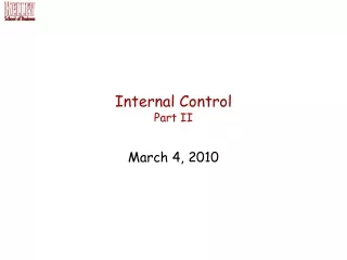 Internal Control Part II