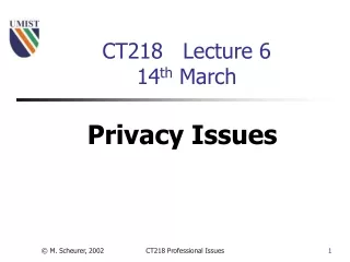 CT218   Lecture 6  14 th  March