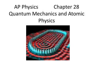 AP Physics            Chapter 28 Quantum Mechanics and Atomic Physics