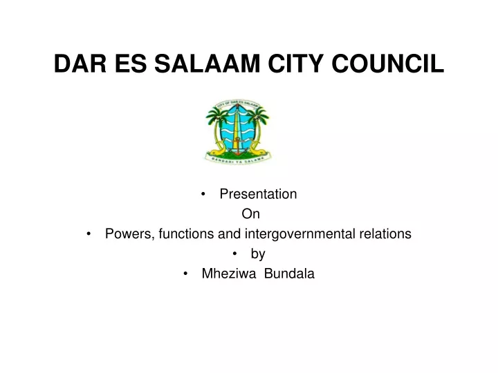 dar es salaam city council