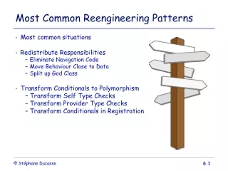Most Common Reengineering Patterns