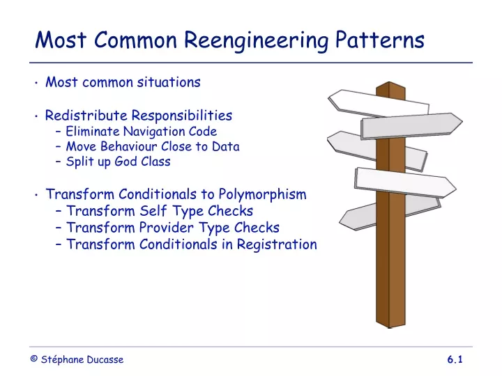 most common reengineering patterns