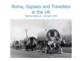 Roma, Gypsies and Travellers  in the UK Martina Kalinová - 20 April 2005