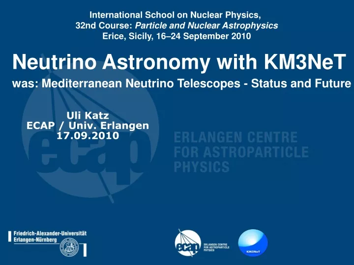 neutrino astronomy with km3net was mediterranean neutrino telescopes status and future