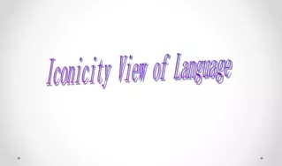 Iconicity View of Language
