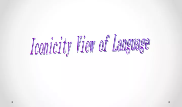 iconicity view of language