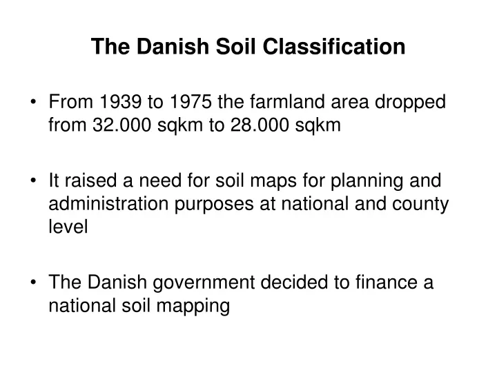 the danish soil classification