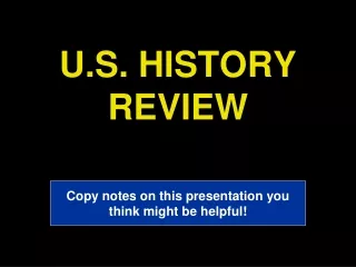 U.S. HISTORY REVIEW