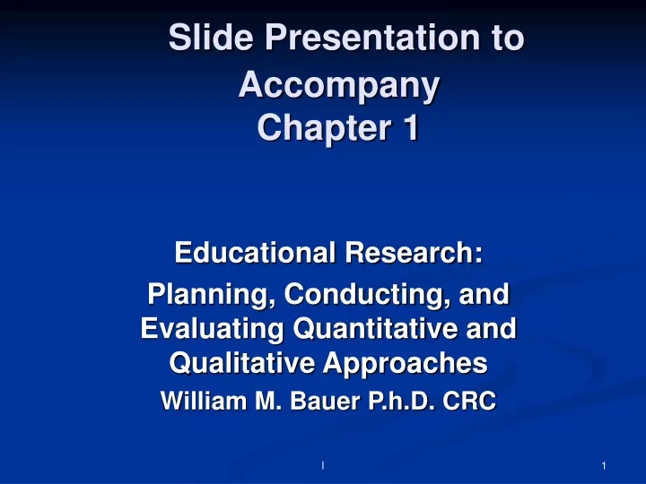 slide presentation to accompany chapter 1