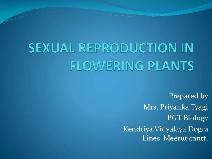 sexual reproduction in flowering plants