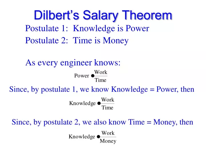 dilbert s salary theorem