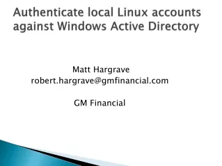 Authenticate local Linux accounts against Windows Active Directory