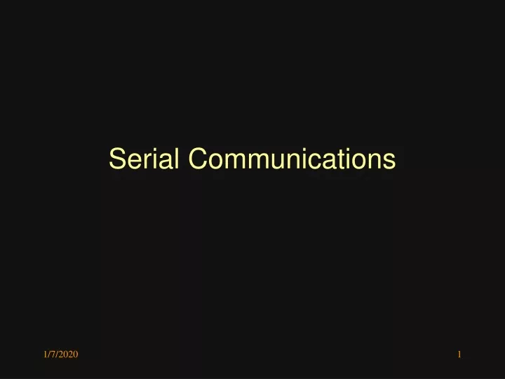 serial communications
