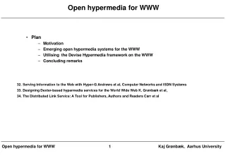 Open hypermedia for WWW