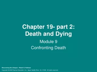 Chapter 19- part 2:  Death and Dying