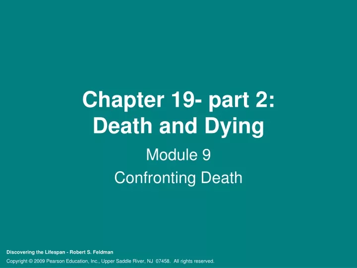 chapter 19 part 2 death and dying