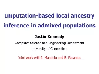 Imputation-based local ancestry inference in admixed populations
