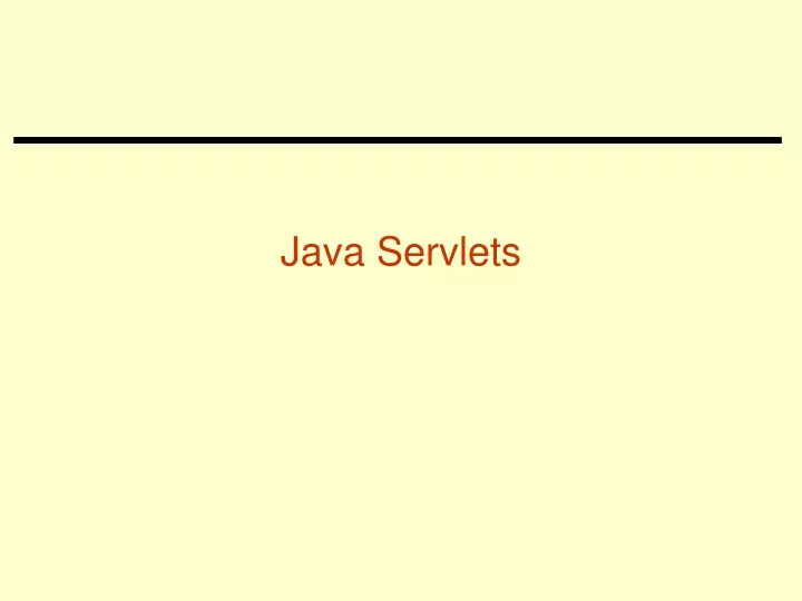 java servlets