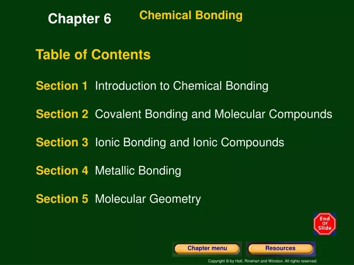 chemical bonding