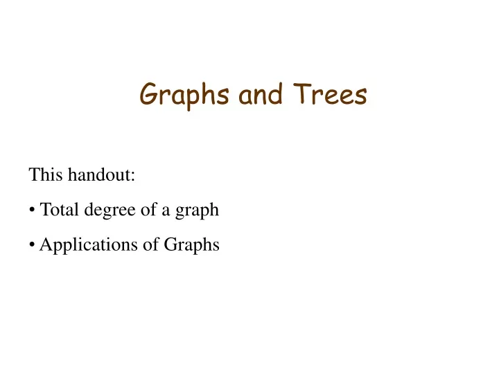 graphs and trees