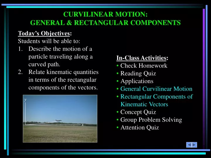 curvilinear motion general rectangular components