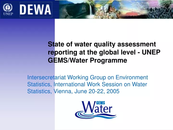 state of water quality assessment reporting