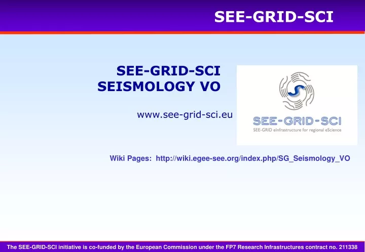 see grid sci seismology vo