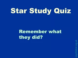 Star Study Quiz