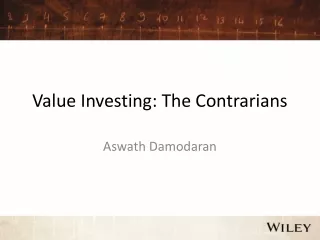 Value Investing: The Contrarians